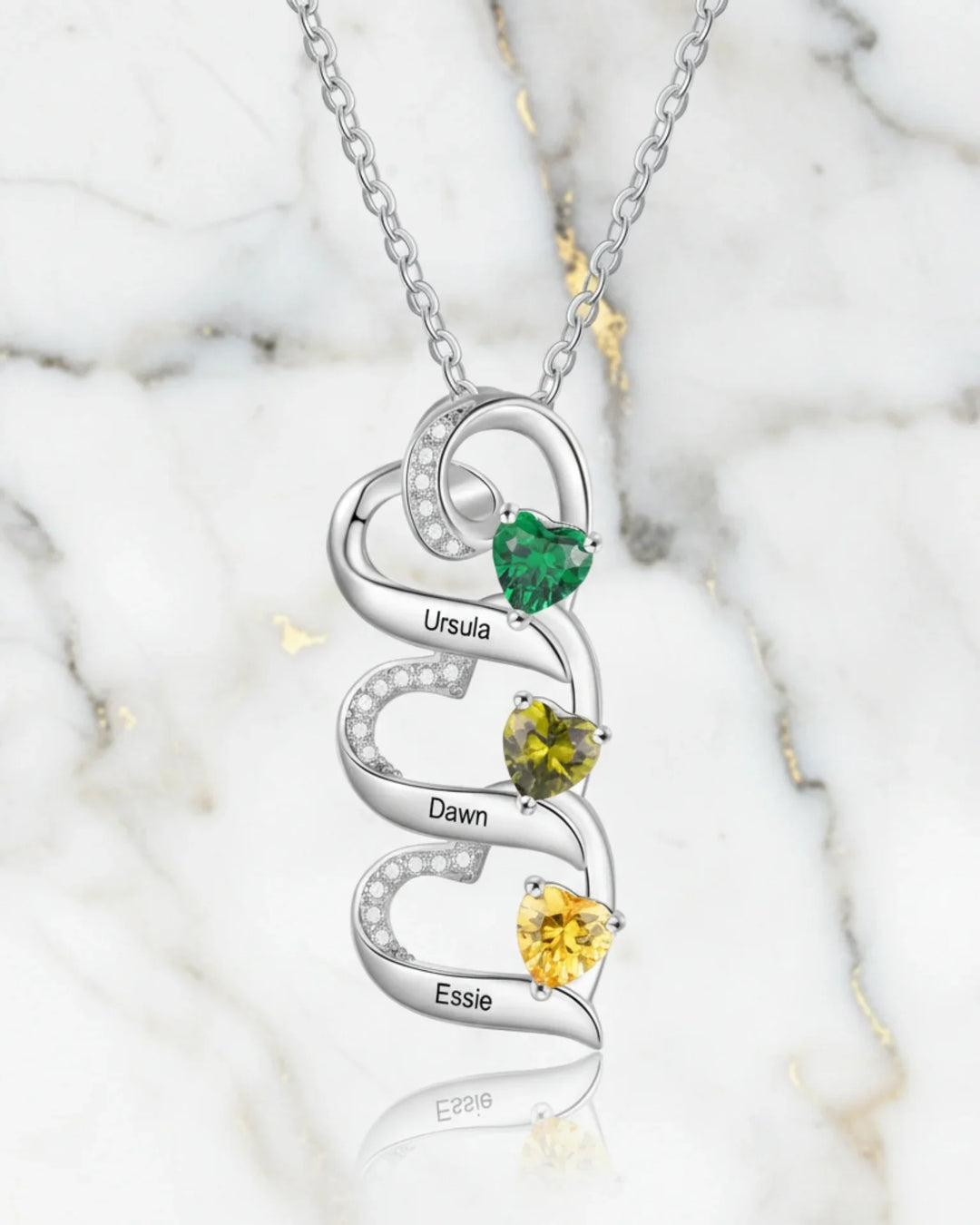 Engraved 2-5 Name Personalised Birthstone Necklace for Mum, Nan, or Sister IfShe NZ