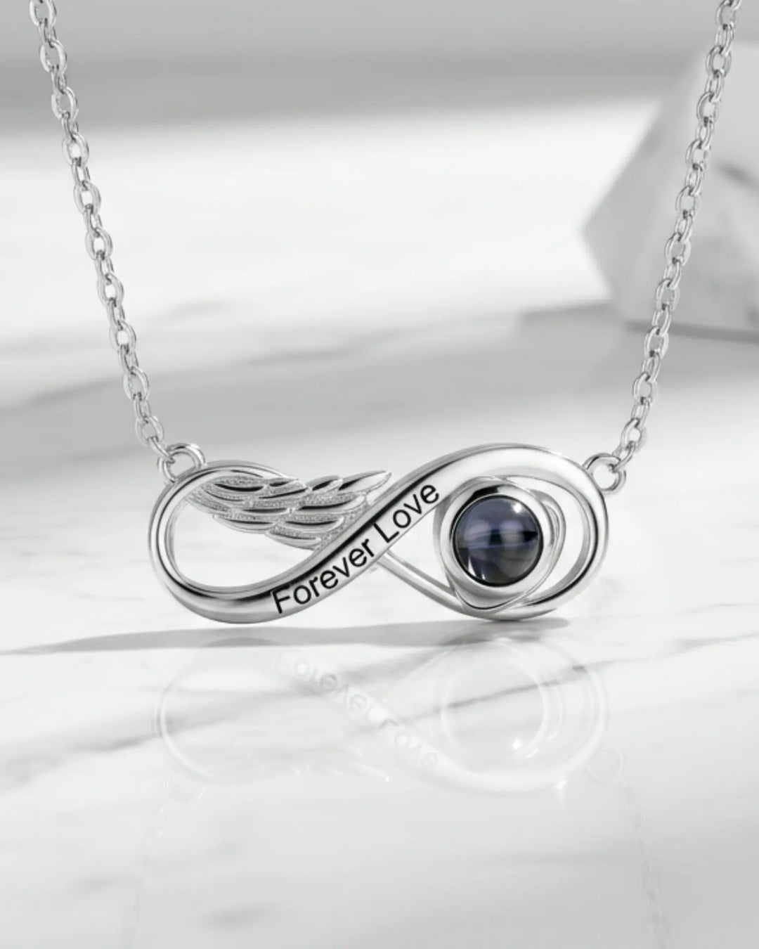 Eternal Wing Photo Projection & Engraving Necklace IfShe NZ