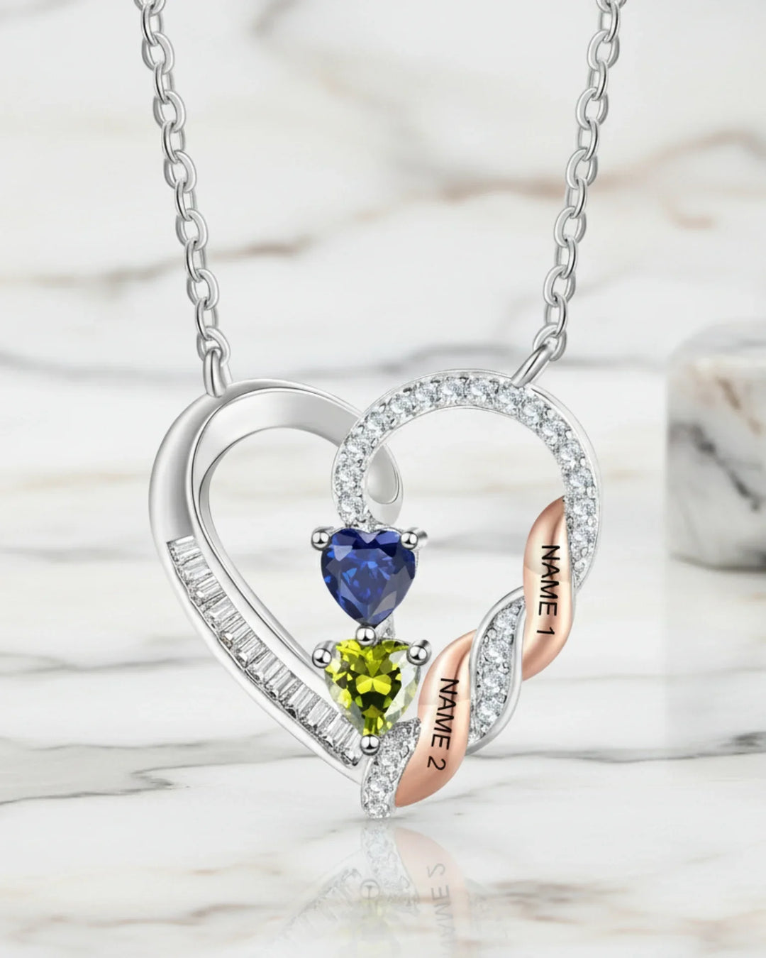 Personalised Heart Necklace for Mum