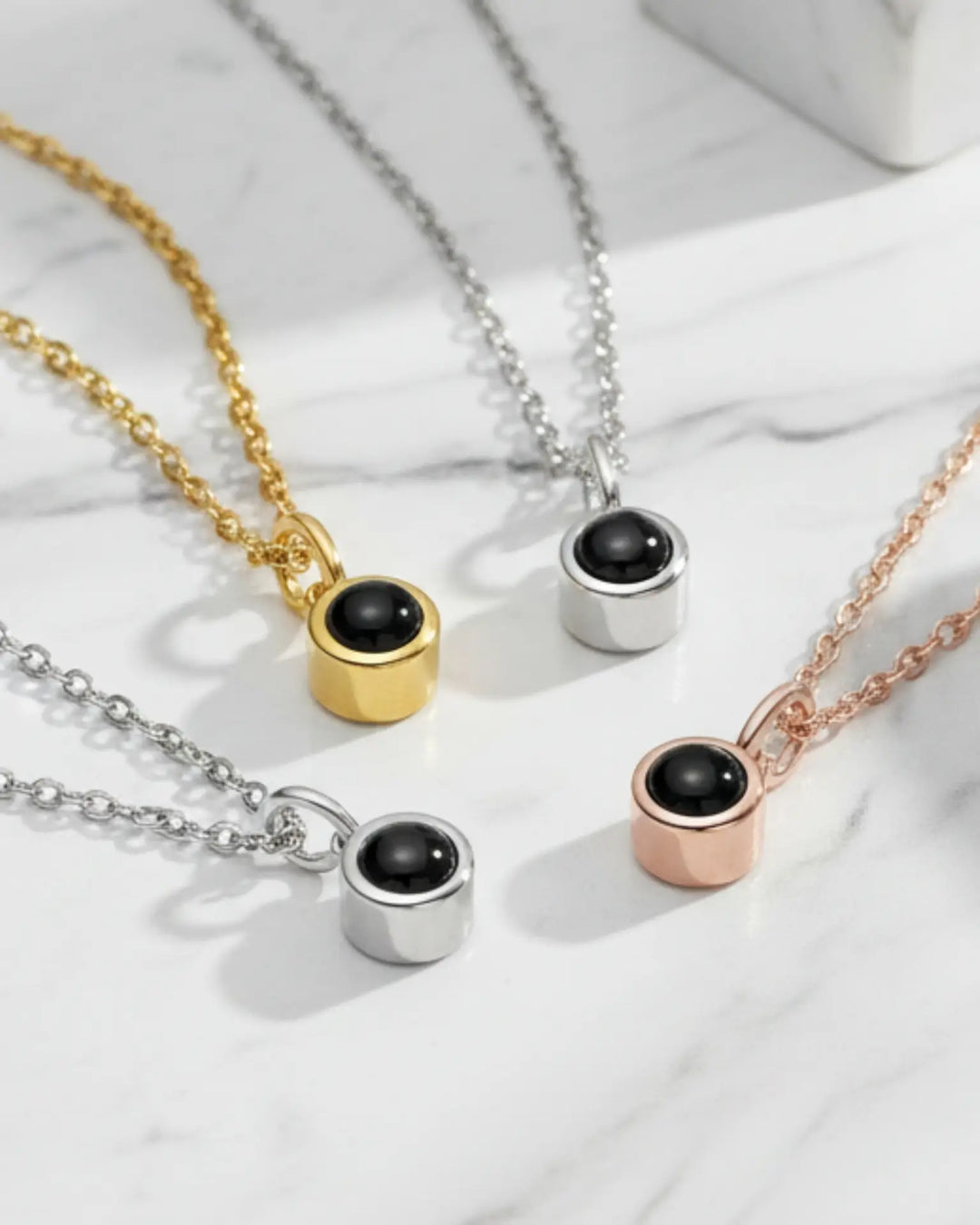 Personalised Minimalist Photo Projection Necklace IfShe NZ
