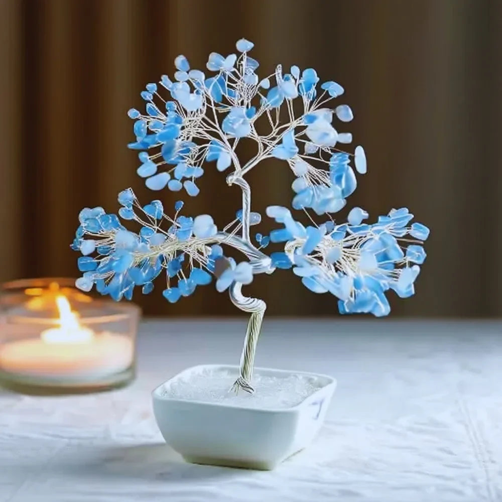 Crystal Tree – Aquamarine, Amethyst, Rose Quartz, Opalite