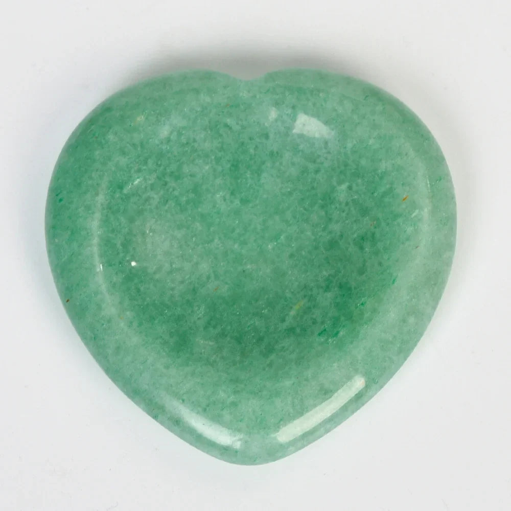Green Aventurine Worry Stone - Heart Shaped