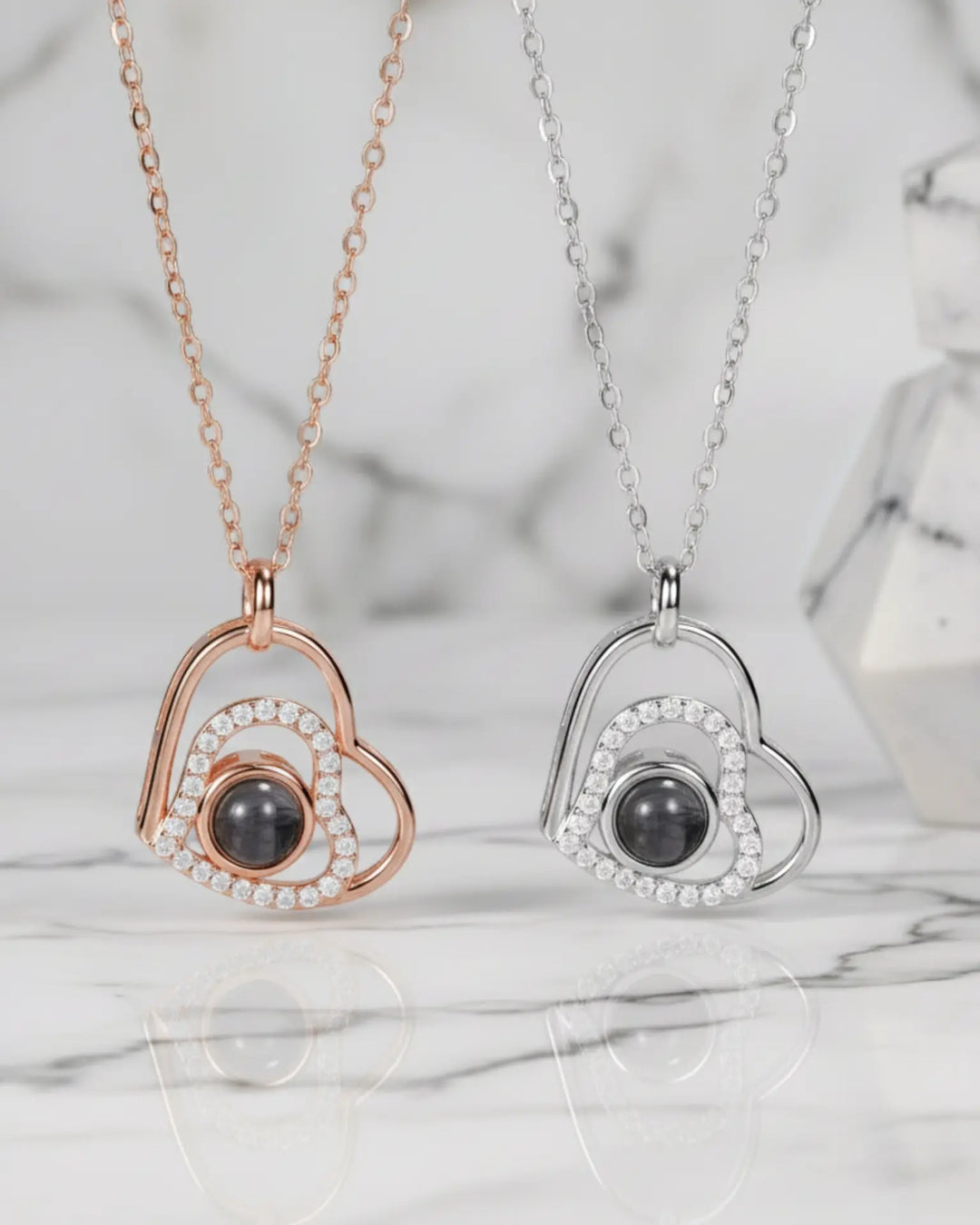 Enduring Memory Stainless Steel Photo Projection Necklace IfShe NZ